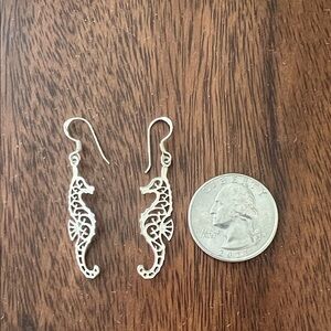 Silver Seahorse Earrings